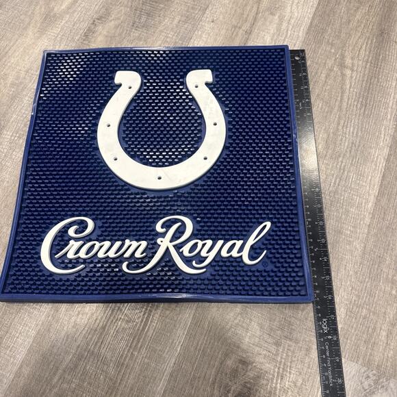 Crowl Royal /Colts Football Bar Spill Mat, NEW RARE Large , Rubber East Clean - Picture 3 of 4